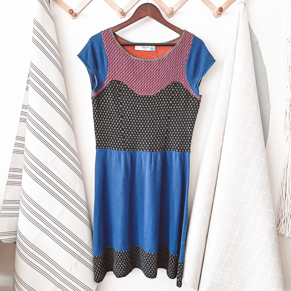 Anthropologie Sparrow Intarsia Knit Sweater Dress